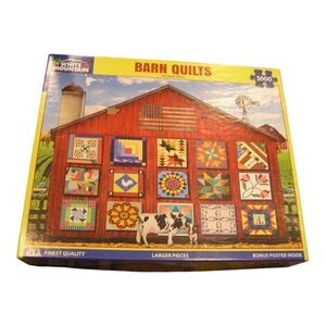 White Mountain 1000 Pc Jigsaw Puzzle #1470 BARN QUILTS Lois B Sutton LN